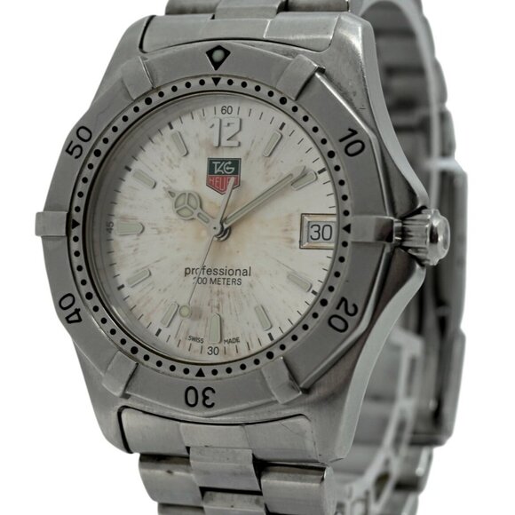 Tag Heuer 38mm Men's Professional 2000 Series Silver Dial Watch - Picture 2 of 8